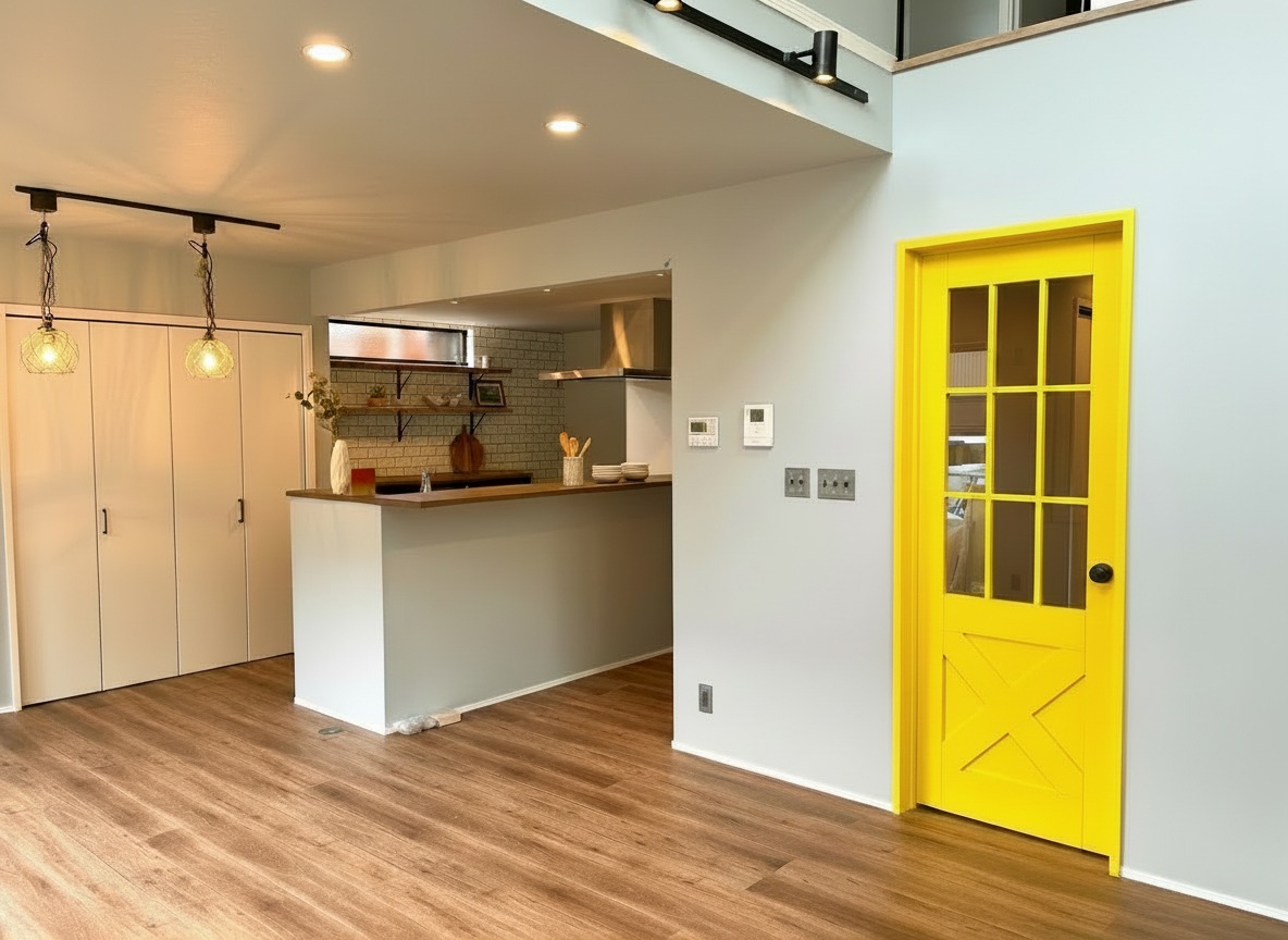 「ナチュラルヴィンテージ」な照明と遊び心